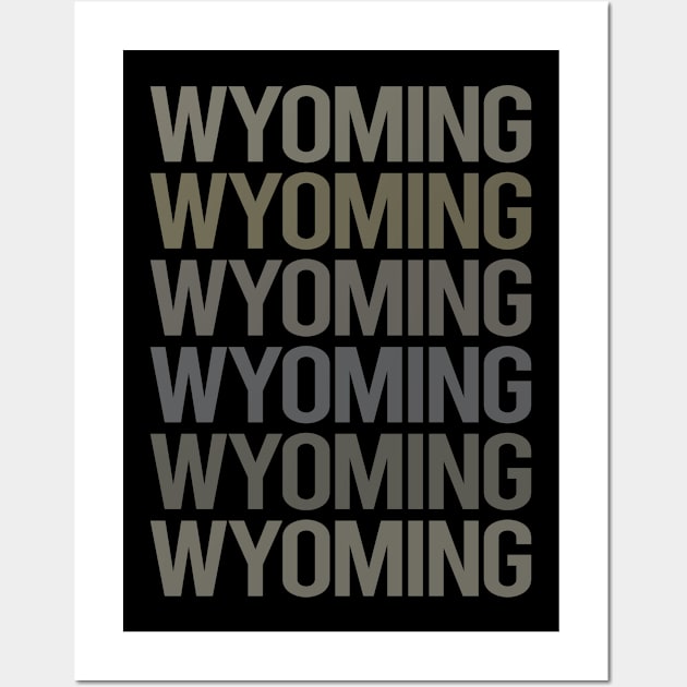 Gray Text Art Wyoming Wall Art by flaskoverhand